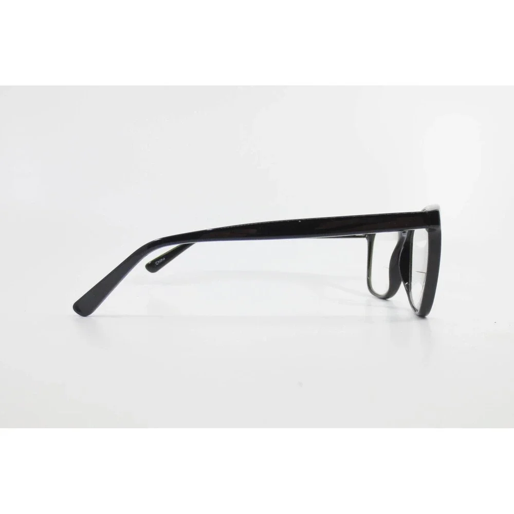 Black Rectangular Eyeglass Frames WP8101 BK 52-15-135 Glossy Acetate Glasses